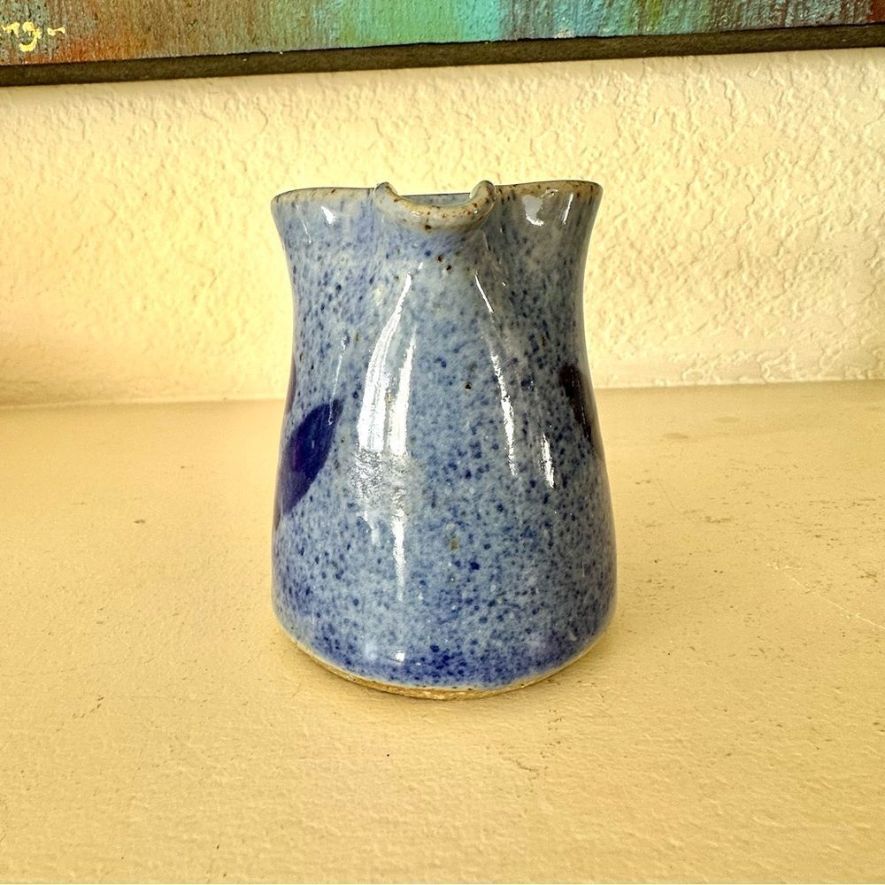 Karl Sporck blue hand thrown pottery blue glazed creamer - Picture 6 of 8